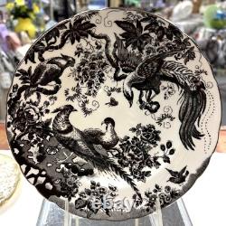 Royal Crown Derby Black Aves Platinum Dessert Plate 8.5D, NEW