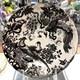 Royal Crown Derby Black Aves Platinum Dessert Plate 8.5d, New