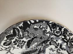 Royal Crown Derby Black Aves Tea Cup Saucer Plates Platinum Trim 1st Quality