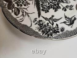 Royal Crown Derby Black Aves Tea Cup Saucer Plates Platinum Trim 1st Quality