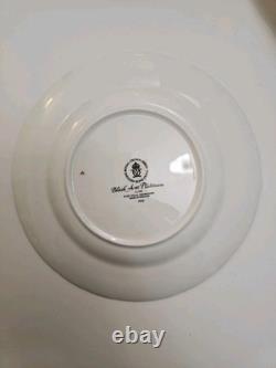 Royal Crown Derby Black Aves Tea Cup Saucer Plates Platinum Trim 1st Quality