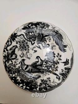 Royal Crown Derby Black Aves Tea Cup Saucer Plates Platinum Trim 1st Quality