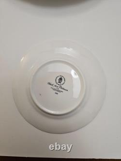Royal Crown Derby Black Aves Tea Cup Saucer Plates Platinum Trim 1st Quality