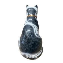 Royal Crown Derby Black & White Mother Cat Gold Stopper New Boxed Genuine