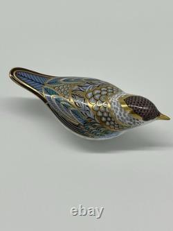 Royal Crown Derby Blackcap Warbler Gold Stopper Boxed Circa 2012