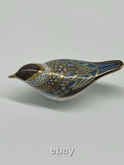 Royal Crown Derby Blackcap Warbler Gold Stopper Boxed Circa 2012