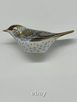 Royal Crown Derby Blackcap Warbler Gold Stopper Boxed Circa 2012