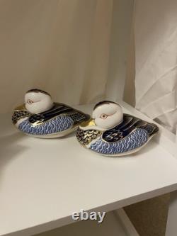 Royal Crown Derby Blue Duck s Paperweight x 5. Stopper. 1991 also baby s