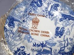 Royal Crown Derby Blue Mikado Dinner Plate Coffee Tea cup England NEW PERFECT