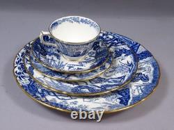 Royal Crown Derby Blue Mikado Dinner Plate Coffee Tea cup England NEW PERFECT