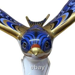 Royal Crown Derby Blue Swallow Paperweight Gold Stopper New Boxed Genuine