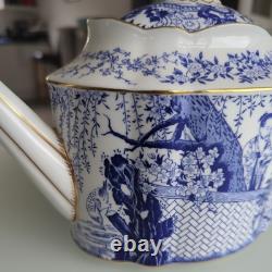 Royal Crown Derby Blue & White Oriental MIKADO Large Teapot