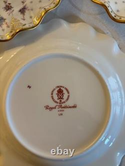 Royal Crown Derby Bone China Antoinette 21cm plates x 6 (SET 1)