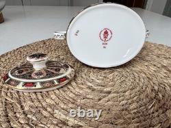 Royal Crown Derby Bone China Floral old Imari closed sugar bowl. 1st quality