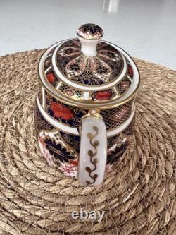 Royal Crown Derby Bone China Floral old Imari closed sugar bowl. 1st quality