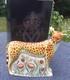 Royal Crown Derby Bone China Paperweight Mother Cheetah Gold Stopper Boxed