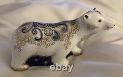 Royal Crown Derby'Boris & Alice' Pair Polar Bear Cub Paperweights Excl. Ltd. ED