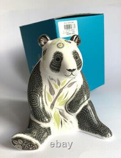 Royal Crown Derby Boxed 1st Quality Paperweight'Midnight Panda