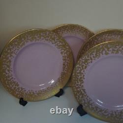 Royal Crown Derby Bruce Oldfield dapple 8.5 set of 6 plates, first, gold pink