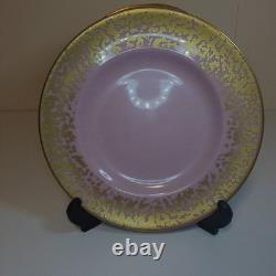Royal Crown Derby Bruce Oldfield dapple 8.5 set of 6 plates, first, gold pink