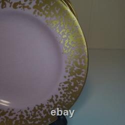 Royal Crown Derby Bruce Oldfield dapple 8.5 set of 6 plates, first, gold pink