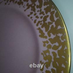 Royal Crown Derby Bruce Oldfield dapple 8.5 set of 6 plates, first, gold pink