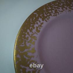 Royal Crown Derby Bruce Oldfield dapple 8.5 set of 6 plates, first, gold pink