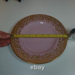 Royal Crown Derby Bruce Oldfield dapple 8.5 set of 6 plates, first, gold pink