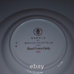 Royal Crown Derby Bruce Oldfield dapple 8.5 set of 6 plates, first, gold pink