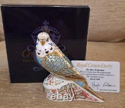 Royal Crown Derby Budgerigar Collection Paperweights Gold Stop Box Cert