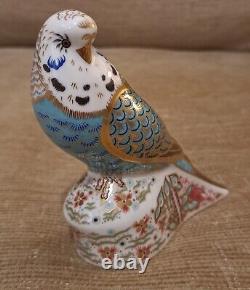 Royal Crown Derby Budgerigar Collection Paperweights Gold Stop Box Cert