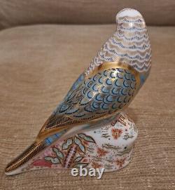 Royal Crown Derby Budgerigar Collection Paperweights Gold Stop Box Cert