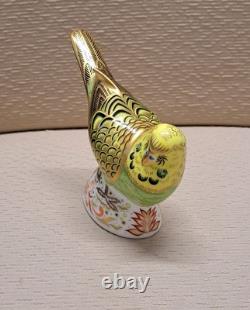 Royal Crown Derby Budgerigar Pair. #664. Ltd Ed. Certs. Boxes. Gold Stoppers