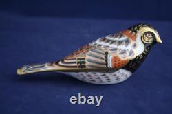 Royal Crown Derby Bunting Paperweight New / Boxed Gold Stopper