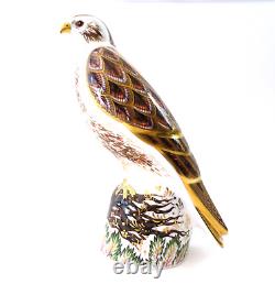 Royal Crown Derby Buzzard Paperweight Boxed 1st Gold Stopper Ltd Ed