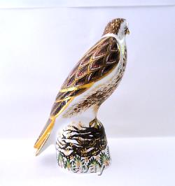 Royal Crown Derby Buzzard Paperweight Boxed 1st Gold Stopper Ltd Ed