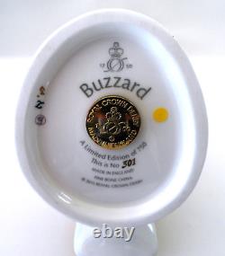 Royal Crown Derby Buzzard Paperweight Boxed 1st Gold Stopper Ltd Ed