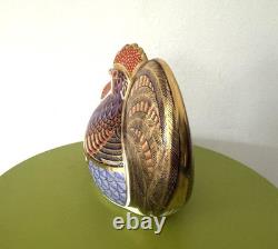 Royal Crown Derby COCKEREL Chicken Paperweight First Quality Gold Stopper