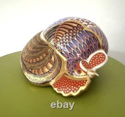 Royal Crown Derby COCKEREL Chicken Paperweight First Quality Gold Stopper