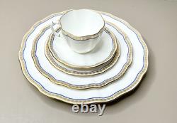 Royal Crown Derby Carlton Blue 5pc Place Setting. New Without Box