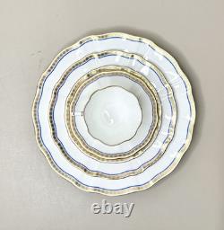 Royal Crown Derby Carlton Blue 5pc Place Setting. New Without Box