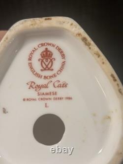 Royal Crown Derby Cats x 6 Excellent Condition Perfect Condition
