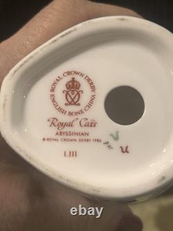 Royal Crown Derby Cats x 6 Excellent Condition Perfect Condition