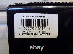 Royal Crown Derby Cheetah Daddy Goviers Limited Edition Gold Stopper Cert Boxed
