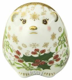 Royal Crown Derby Christmas Hedgehog Paperweight New 1st Quality Boxed