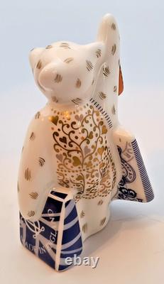 Royal Crown Derby Christmas Shopper Bear 2013 Ltd Ed RARE