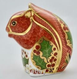 Royal Crown Derby Christmas Squirrel Paperweight New 1st Quality
