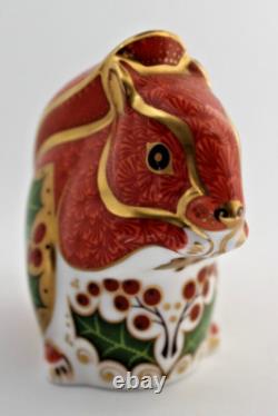 Royal Crown Derby Christmas Squirrel Paperweight RARE