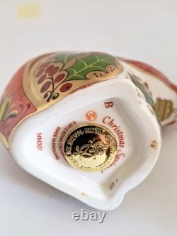 Royal Crown Derby Christmas Squirrel Paperweight RARE