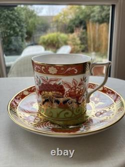 Royal Crown Derby Coffee Cup & Saucer Golden Peony MMII 1999 Mint Condition 1st